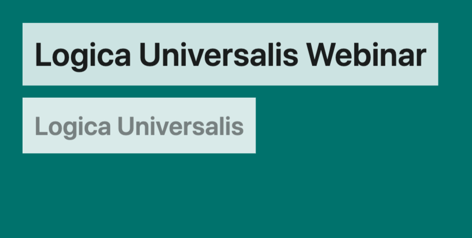Logica Universalis Webinar